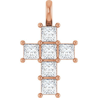 14K Rose 1 CTW Natural Diamond Pendant