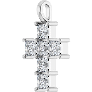 10K White 1 CTW Natural Diamond Pendant