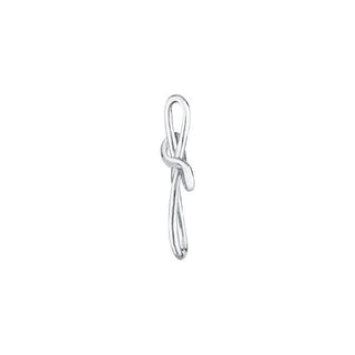 14K White Infinity-Inspired Cross Pendant