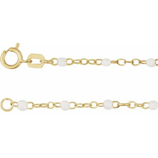 2 Mm Enamel Bead Adjustable Chain