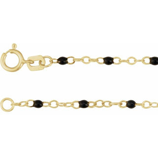 2 Mm Enamel Bead Adjustable Chain