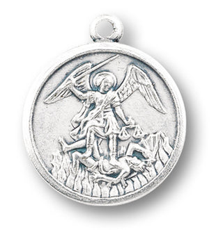 Round Oxidized St Michael Medal 3/4 " Diameter 25-Pack