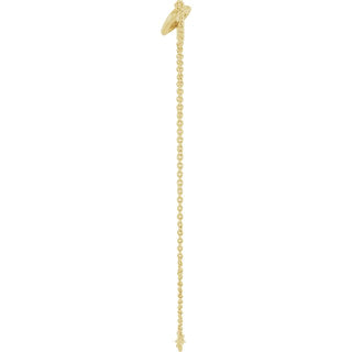 14K Yellow Interlocking Hearts Link 6 1/2-7 1/2" Bracelet