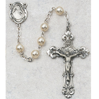 Faux Pearl Glass Rosary