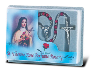 Wood Rose Scented St Therese Specialty Rosary Boxed