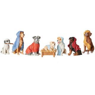 3.5-Inch 7 Pc Set Canine Creche W/ Blanket Robes
