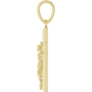 14K Yellow Crucifix Pendant