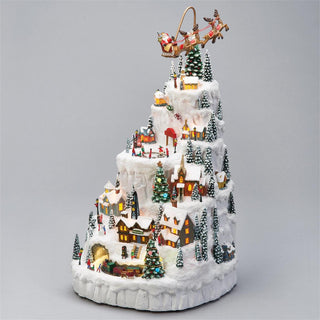 14.5-Inch Lighted Musicalvillage With Rotating Skaters