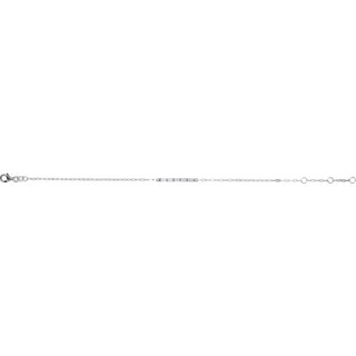 14K White 1/3 CTW Natural Diamond Five-Stone Bar 6-7 1/2" Link Bracelet