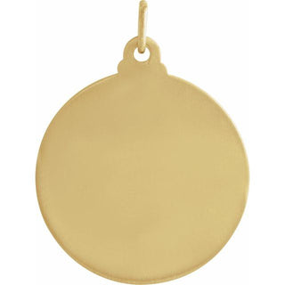14K Yellow 21 mm Round Face of Jesus (Ecce Homo) Medal
