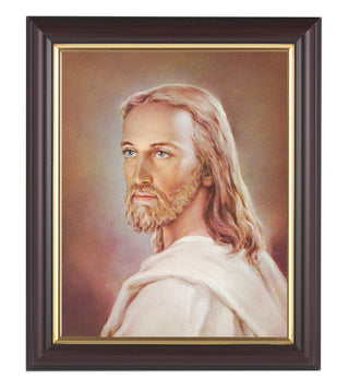 Head Of Christ In Walnut Frame 10.25X12.25" 8X10 Print