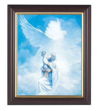 Christ Welcoming Child Walnut Frame 10.25X12.25" 8X10 Print