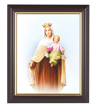 Our Lady Of Mt.Carmel Walnut Frame 10.25X12.25" 8X10 Print