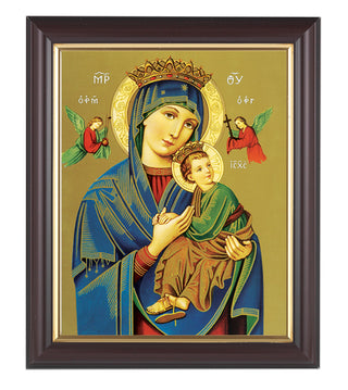 Our Lady Of Perpetual Help Walnut Frame 10.25X12.25" 8X10 Print