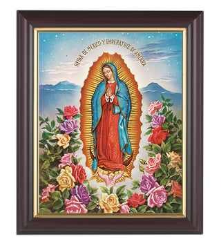 Our Lady Of Guadalupe In Walnut Frame 10.25X12.25" 8X10Prt