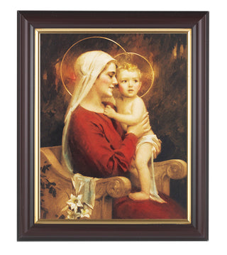 Chambers:Madonna and Child Walnut Frame 10.25X12.25" 8X10Prt