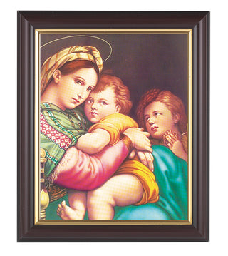 Raphael-Madonna and Child Walnut Frame 10.25X12.25" 8X10 Print