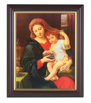 Madonna Of The Grapes In Walnut Frame 10.25X12.25" 8X10 Print