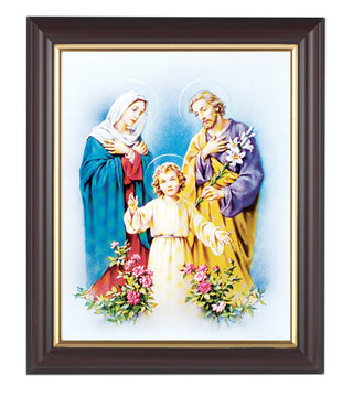 Holy Family In Walnut Frame 10.25X12.25" 8X10 Print