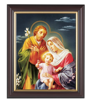 Holy Family In Walnut Frame 10.25X12.25" 8X10 Print