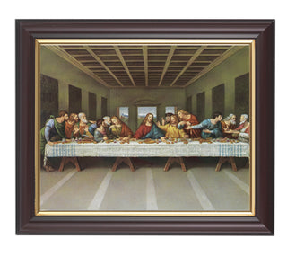 Last Supper In Walnut Frame 10.25X12.25" 8X10 Print