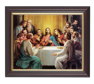 Last Supper In Walnut Frame 10.25X12.25" 8X10 Print