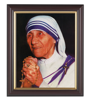 Mother Teresa Walnut Frame 10.25X12.25" 8X10 Print