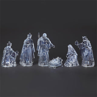 10.75-Inch 6-Piece Set Lighted Nativity With Cool White Light