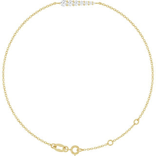 14K Yellow 1/4 CTW Natural Diamond Graduated 6 1/2-7 1/2" Bracelet