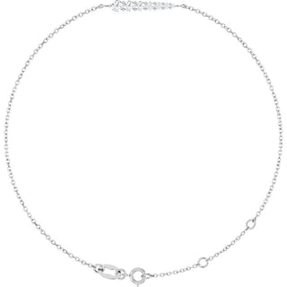 14K White 1/4 CTW Natural Diamond Graduated 6 1/2-7 1/2" Bracelet