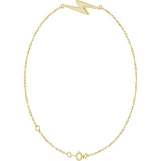 14K Yellow Lightning Bolt Link 6 1/2-7 1/2" Bracelet