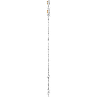 Sterling Silver Natural Citrine 6 1/2-7 1/2" Bracelet