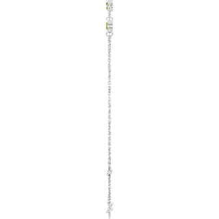 Sterling Silver Natural Peridot 6 1/2-7 1/2" Bracelet