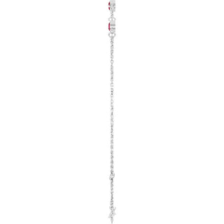 Sterling Silver Lab-Grown Ruby 6 1/2-7 1/2" Bracelet
