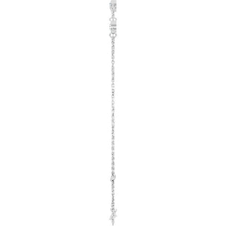 Sterling Silver Natural White Sapphire 6 1/2-7 1/2" Bracelet