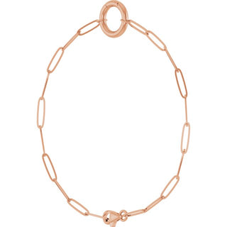 14K Rose Charm 7" Bracelet