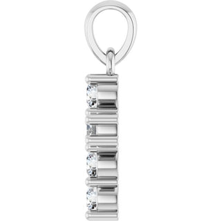 Sterling Silver 1/4 CTW Lab-Grown Diamond Cross Pendant