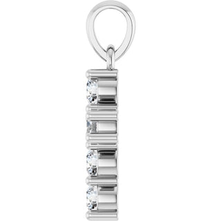 Platinum 1/3 CTW Natural Diamond Cross Pendant