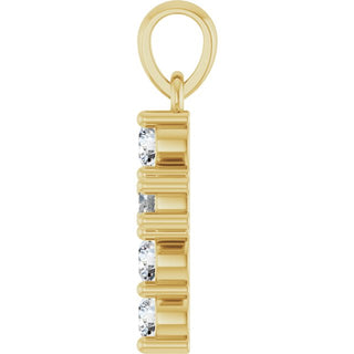 14K Yellow 1/3 CTW Natural Diamond Cross Pendant