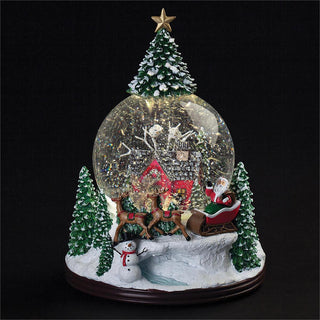 9.2-Inch Lighted Musical Swirl Cabin Dome With Treetop - 120Mm