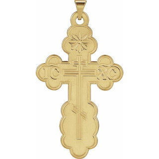 14K Yellow 40x26 mm Orthodox Cross Pendant