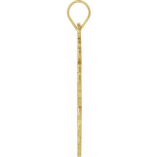 14K Yellow 19x13 mm Orthodox Cross Pendant