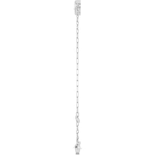 Sterling Silver 1/5 CT Natural Diamond Heart 6 1/2-7 1/2" Bracelet
