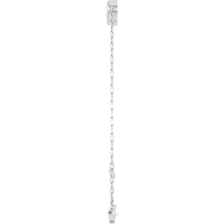 14K White 1/2 CT Natural Diamond Heart 6 1/2-7 1/2" Bracelet