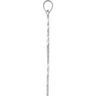 14K White 32x21 mm Orthodox Cross Pendant