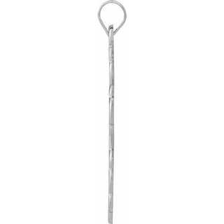 14K White 26x17 mm Orthodox Cross Pendant