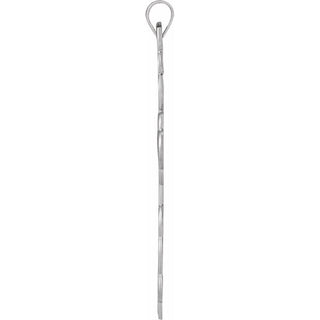 14K White 40x26 mm Orthodox Cross Pendant