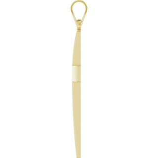 14K Yellow Cross Pendant