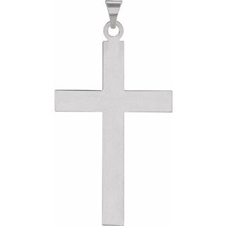 Sterling Silver 39x25 mm Cross Pendant