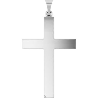 14K White Cross Pendant